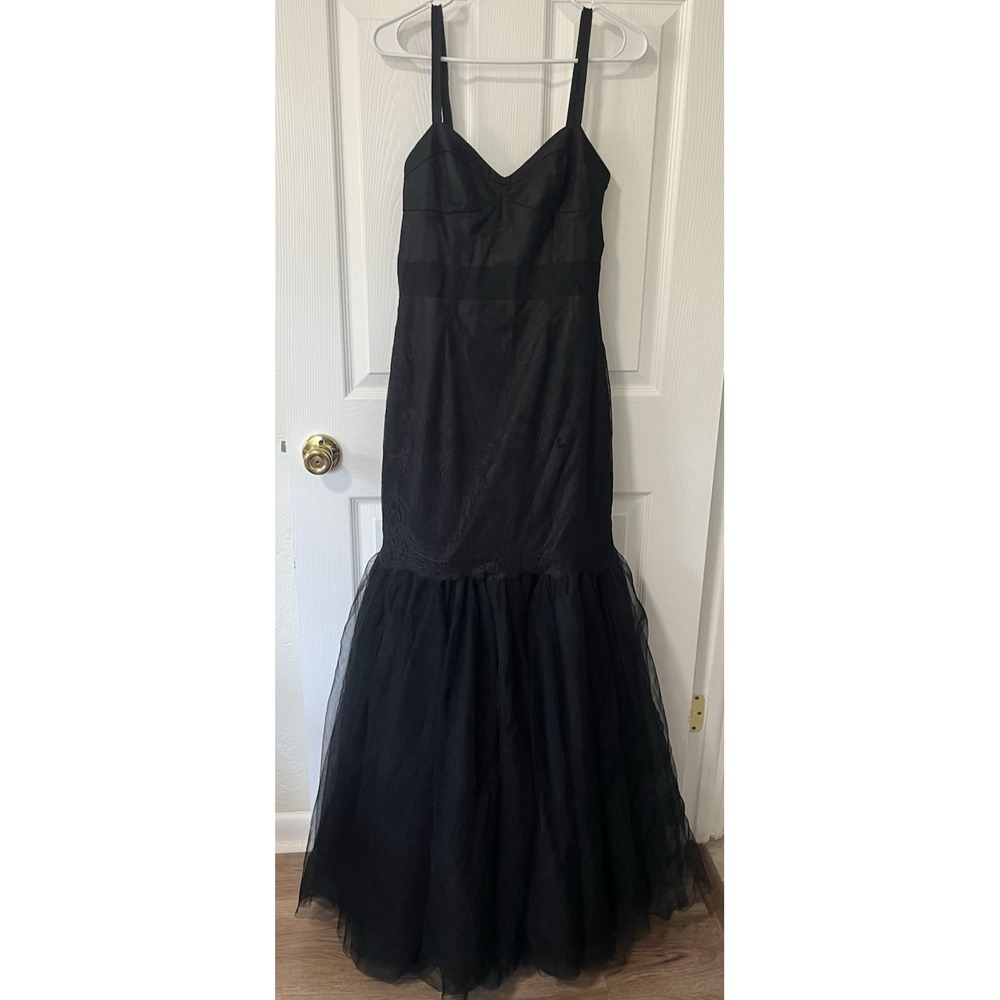 Pearl Georgina Chapman of Marchesa Women Maxi Dress Black Sleeveless Size 8 - Picture 2 of 15